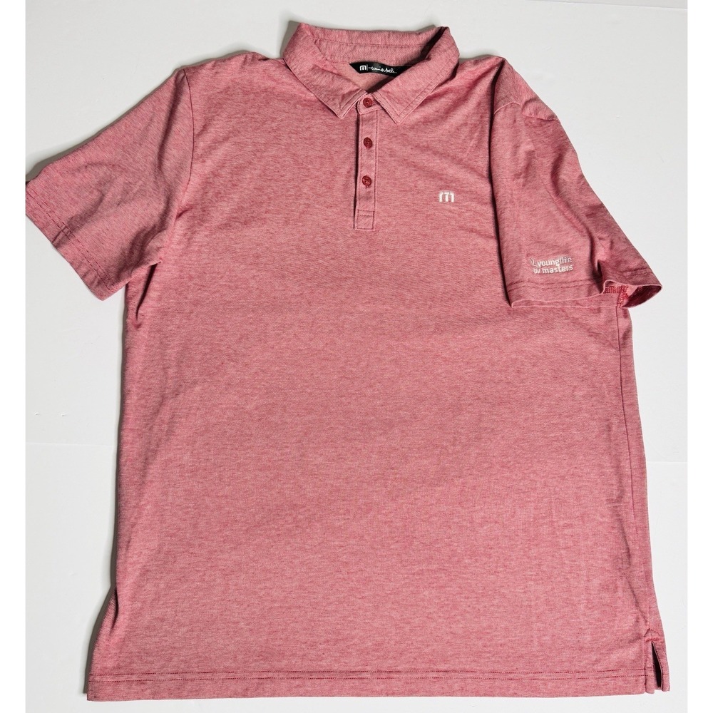 Travis Mathew Short Sleeve Shirt Men's XXL Golf Polo Performance YL Masters EUC